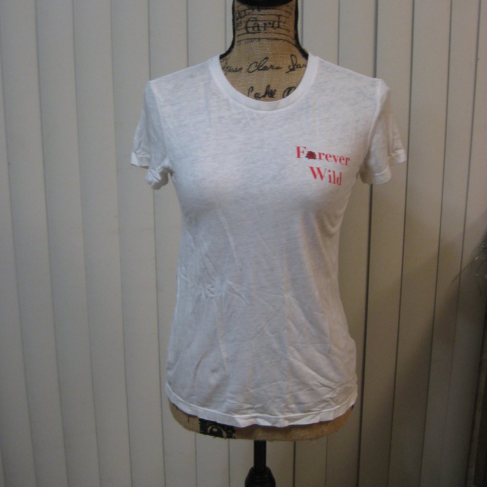 NWT Express white Forever Wild graphic t shirt top XS extra small